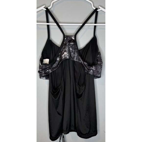 Nike black and gray tankini swim top Medium Earth Dye - Picture 2 of 5